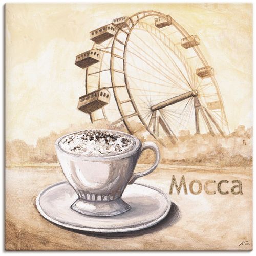4055327294966 - Wandbild ARTLAND Mocca in Wien Bilder Gr B H 40 cm x 40 cm Leinwandbild Kaffee Bilder quadratisch 1 St beige (naturfarben) Kunstdrucke als Alubild Leinwandbild Wandaufkleber oder Poster in versch Größen
