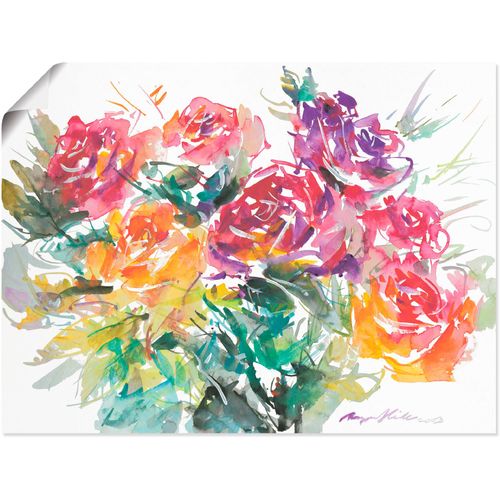 4055327292528 - Wandbild ARTLAND Rosenstrauß Bilder Gr B H 60 cm x 45 cm Poster Blumen 1 St bunt Bild Poster Bilder als Alubild Leinwandbild Wandaufkleber oder in versch Größen 4055327292528 - Wandbild ARTLAND Rosenstrauß Bilder Gr B H 60 cm x 45 cm Poster Blumen 1 St bunt Bild Poster Bilder als Alubild Leinwandbild Wandaufkleber oder in versch Größen