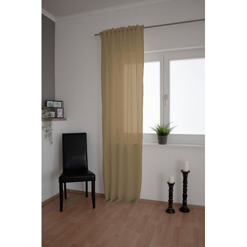 4043343673438 - Vorhang Lian Gardinen Gr 245 cm verdeckte Schlaufen 140 cm braun (caramel) Verdeckte Schlaufen Vorhang Lian