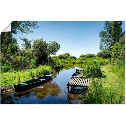 4062144679531 - Wandbild ARTLAND Naturlandschaft am Fluss in Frankreich Bilder Gr B H 60 cm x 40 cm Poster Gewässer Querformat 1 St grün Kunstdrucke als Alubild Leinwandbild Wandaufkleber oder Poster in versch Größen