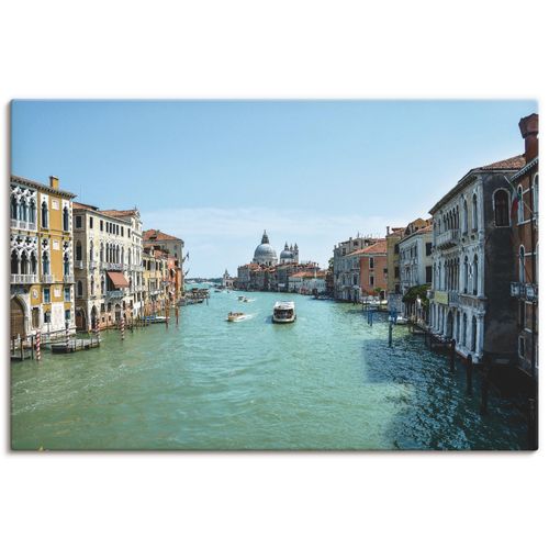 4059745554701 - Wandbild ARTLAND Canale Grande Venedig bei Sonnenschein Bilder Gr B H 60 cm x 40 cm Leinwandbild Italien Querformat 1 St blau Bild Leinwandbild Kunstdrucke Bilder als Alubild Leinwandbild Wandaufkleber oder Poster in versch Größen