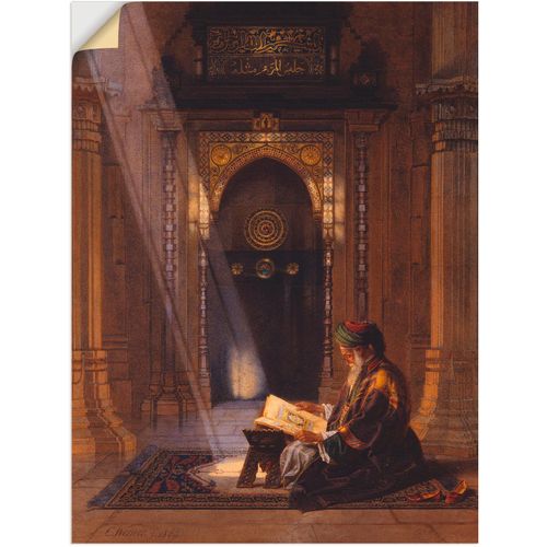 4062144506899 - Wandbild ARTLAND In der Moschee Bilder Gr B H 90 cm x 120 cm Wandaufkleber - Vinyl Religion 1 St braun Bild Poster Bilder als Leinwandbild Wandaufkleber oder in versch Größen