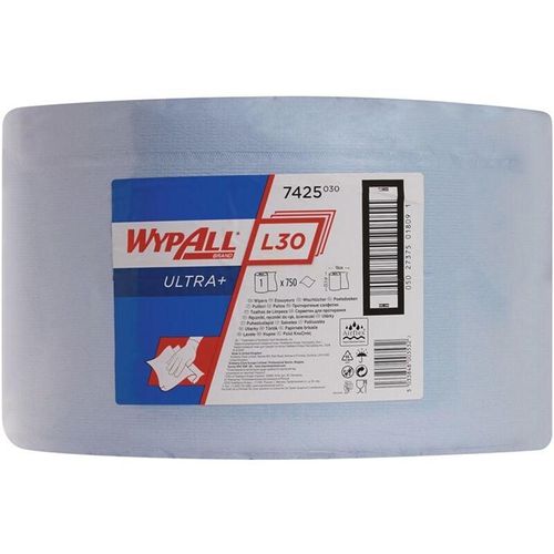 5033848003532 - Putztuch WYPALL L30 ULTRA 7425 L380xB235ca mm blau 3-lagig perforiert