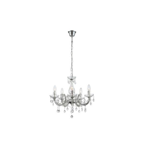 9007371461523 - Kronleuchter Chrom klar 5 flammig 44x128 cm