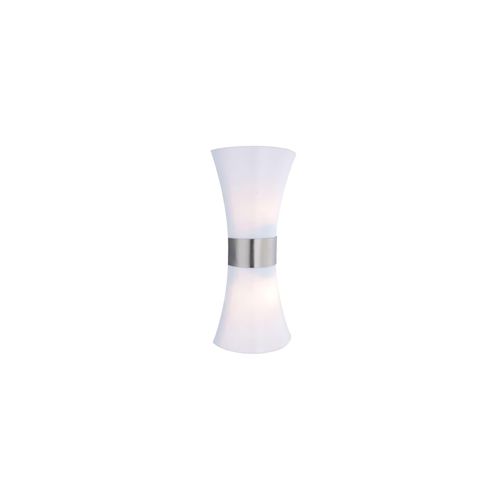 9007371544547 - Wandleuchte IP44 Up & Down Edelstahl opal H 35cm 9007371544547 - Wandleuchte IP44 Up & Down Edelstahl opal H 35cm