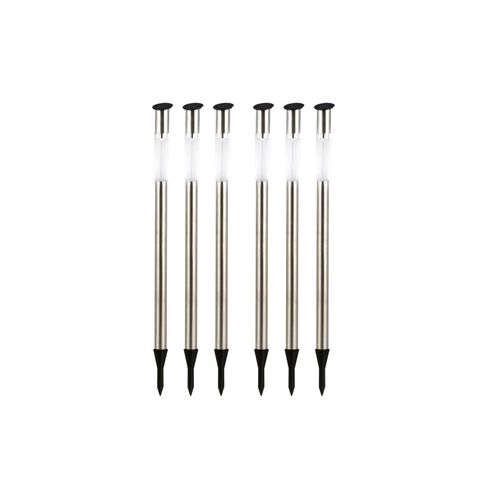 9007371574377 - 6er Set LED Solar Wegeleuchte Stecklampe Edelstahl H 70cm 9007371574377 - 6er Set LED Solar Wegeleuchte Stecklampe Edelstahl H 70cm