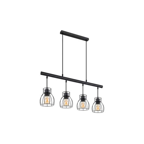 9007371460168 - Lighting - Vintage Pendelleuchte Hängelampe Esstisch Hängeleuchte Industrial schwarz Hängelampe Käfig Schirme Metall 4x E27 Fassungen l 77 cm 9007371460168 - Lighting - Vintage Pendelleuchte Hängelampe Esstisch Hängeleuchte Industrial schwarz Hängelampe Käfig Schirme Metall 4x E27 Fassungen l 77 cm