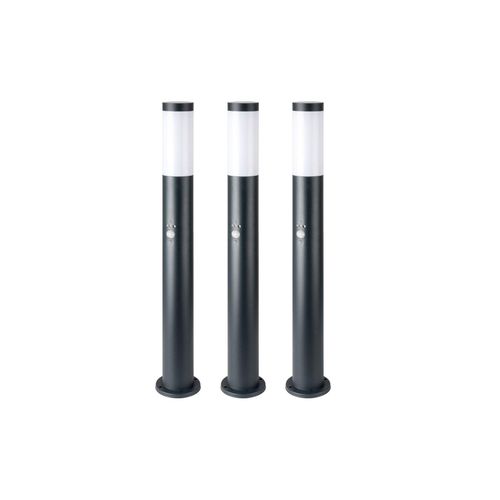 9007371473519 - - Stehlampe Außen Sockelleuchte Standlampe Terrasse Bewegungsmelder Edelstahl 1x E27 Fassung IP44 DxH 76x80 cm