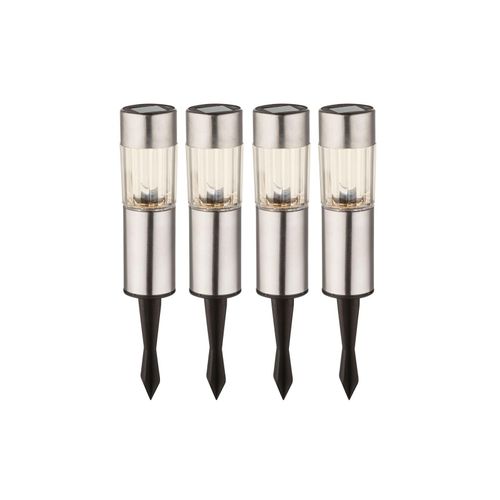 9007371544028 - 4er Set LED Edelstahl Solarlampen für den Außenbereich 9007371544028 - 4er Set LED Edelstahl Solarlampen für den Außenbereich
