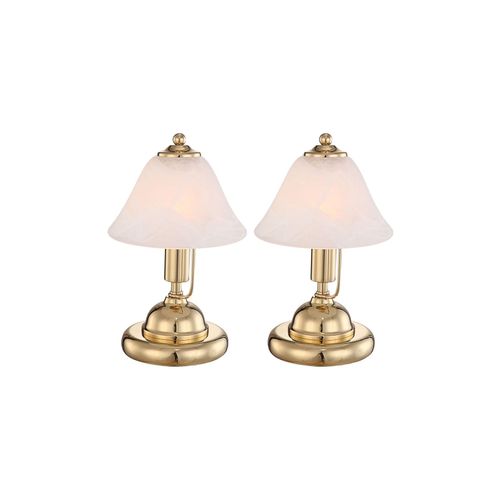 9007371568321 - 2er Set Tischlampen gold Touchschalter Höhe 27 cm ANTIQUE
