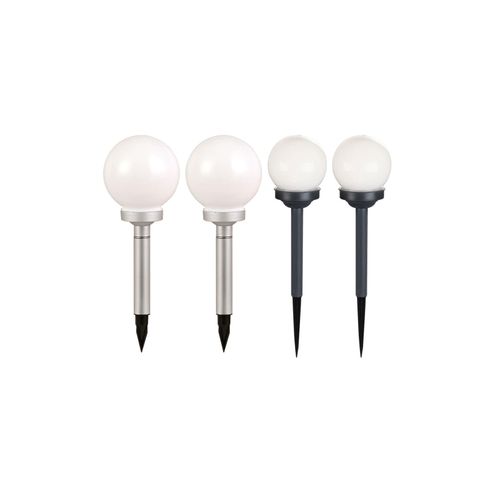 4059157084612 - 4x LED Solar Kugel Leuchten Garten Weg Beet Beleuchtung Außen Erdspieß Steck Lampen weiß