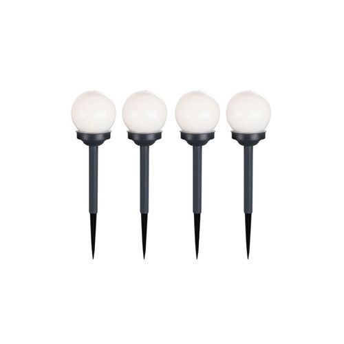 9007371574650 - 4x LED Solarkugel Stecklampen weiß