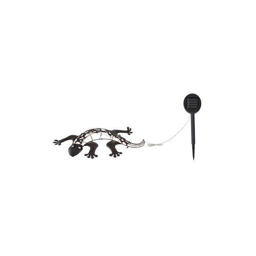 9007371568345 - LED Solarleuchte Gecko zur Wandmontage bronzefarben 50 cm