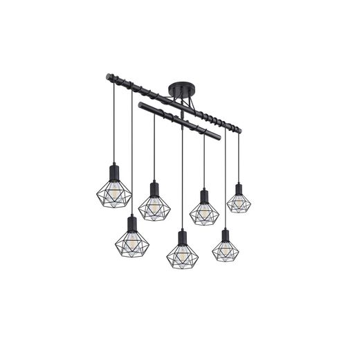 4059157155251 - Etc-shop - Pendel Leuchte Balken Wohn Ess Zimmer Beleuchtung Käfig Hänge Decken Lampe schwarz-matt höhen verstellbar 4059157155251 - Etc-shop - Pendel Leuchte Balken Wohn Ess Zimmer Beleuchtung Käfig Hänge Decken Lampe schwarz-matt höhen verstellbar
