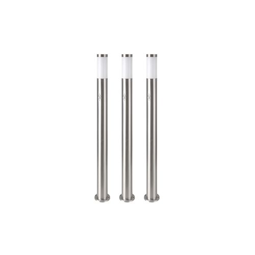 4059157153059 - Etc-shop - 3x Außen Steh Leuchte Edelstahl Garten Bewegungsmelder Edelstahl Säule Wege Strahler Hof Leuchte 4059157153059 - Etc-shop - 3x Außen Steh Leuchte Edelstahl Garten Bewegungsmelder Edelstahl Säule Wege Strahler Hof Leuchte