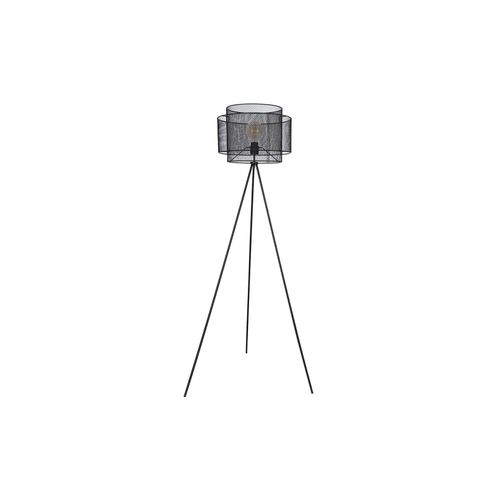 4059157180376 - Etc-shop - Stehlampe Stativleuchte Metall Stehleuchte schwarz Deckenfluter rund Käfig Wohnzimmer Metall Fassung 1x E27 DxH 60x150 cm