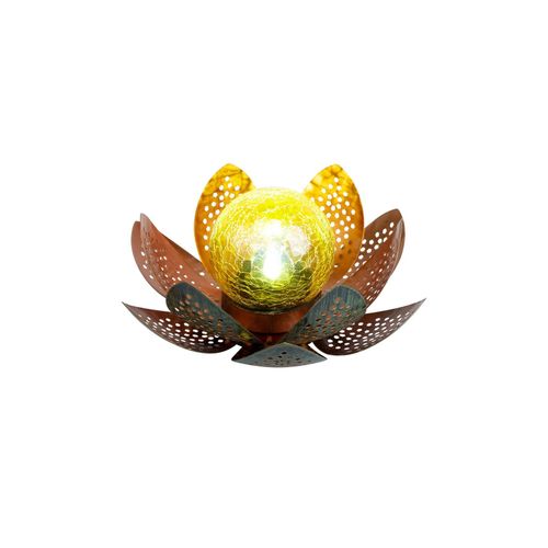 9007371547579 - LED Solarleuchte Lotusblume grün gold 9007371547579 - LED Solarleuchte Lotusblume grün gold