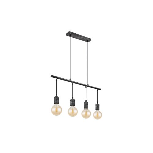 9007371544257 - Hängeleuchte Industrial 4-flammig Metall grau H 120 cm 9007371544257 - Hängeleuchte Industrial 4-flammig Metall grau H 120 cm