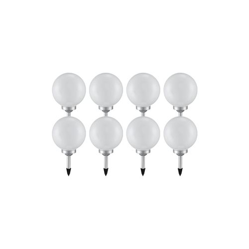 4059157353404 - Etc-shop - Solarleuchte Kugel Garten led Gartendeko Solarkugel für Außen 20 cm Kugelleuchte Solar Leuchtdauer ca 6-8 Stunden h 62 cm 8er Set