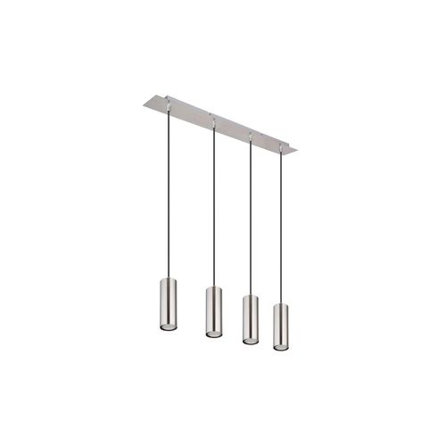 4059157363939 - Etc-shop - Pendelleuchte Hängelampe Wohnzimmerleuchte silber 4-flammig Deckenleuchte hängend Metall 4x GU10 Fassungen LxBxH 75x9x150 cm 4059157363939 - Etc-shop - Pendelleuchte Hängelampe Wohnzimmerleuchte silber 4-flammig Deckenleuchte hängend Metall 4x GU10 Fassungen LxBxH 75x9x150 cm