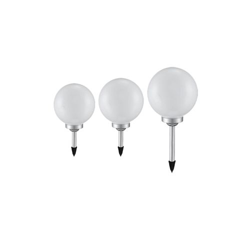 4059157373150 - Solarleuchte Kugel Garten Kugelleuchte Solar led Gartendeko Solarkugel für Außen mit Erdspieß Leuchtdauer ca 6-8 Stunden warmweiß d 20 25 30 cm