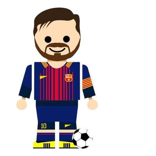 4063129119424 - Wandtattoo WALL-ART Spielfigur Fussball Messi Wandtattoos Gr B H T 100 cm x 173 cm x 01 cm bunt Wandtattoos Wandsticker selbstklebend entfernbar