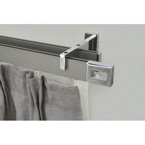 9002777158022 - Gardinenstange GARESA FLAT Gardinenstangen Gr L 250 cm 1 St 2 läufig silberfarben (vernickelt chromfarben) Kinder Gardinenstangen für Rechteckprofil Wandmontage perfekter Lauf modern verlängerbar 9002777158022 - Gardinenstange GARESA FLAT Gardinenstangen Gr L 250 cm 1 St 2 läufig silberfarben (vernickelt chromfarben) Kinder Gardinenstangen für Rechteckprofil Wandmontage perfekter Lauf modern verlängerbar