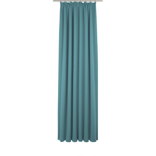 4004567460679 - Vorhang WIRTH Uni Collection Gardinen Gr 335 cm Kräuselband 142 cm blau (türkis) Kräuselband nach Maß