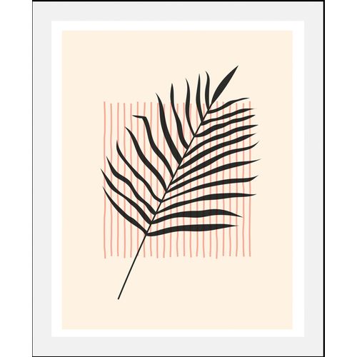 4067437347074 - Bild QUEENCE Leaf Bilder Gr B H 50 cm x 70 cm Wandbild Abstrakt Hochformat 1 St schwarz Kunstdrucke gerahmt