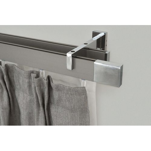 9002777156684 - Gardinenstange GARESA FLAT Gardinenstangen Gr L 470 cm 1 St 2 läufig silberfarben (vernickelt verchromt) Kinder Gardinenstangen für Rechteckprofil Wandmontage perfekter Lauf modern verlängerbar 9002777156684 - Gardinenstange GARESA FLAT Gardinenstangen Gr L 470 cm 1 St 2 läufig silberfarben (vernickelt verchromt) Kinder Gardinenstangen für Rechteckprofil Wandmontage perfekter Lauf modern verlängerbar