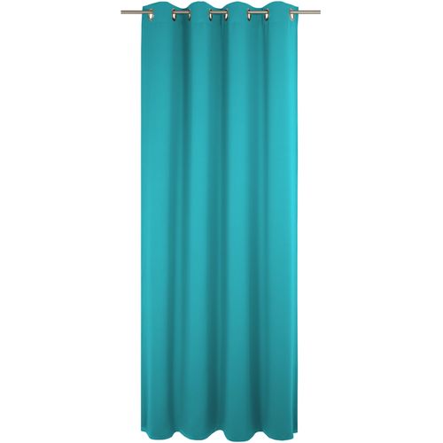 4004567420192 - Vorhang WIRTH Dim out Gardinen Gr 355 cm Ösen 142 cm blau (türkis) Ösen nach Maß