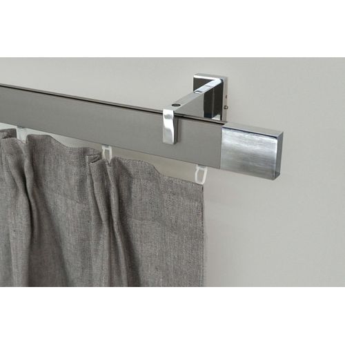 9002777155892 - Gardinenstange GARESA FLAT Gardinenstangen Gr L 460 cm 1 St 1 läufig silberfarben (vernickelt chromfarben) Kinder Gardinenstangen für Rechteckprofil Wandmontage perfekter Lauf modern verlängerbar 9002777155892 - Gardinenstange GARESA FLAT Gardinenstangen Gr L 460 cm 1 St 1 läufig silberfarben (vernickelt chromfarben) Kinder Gardinenstangen für Rechteckprofil Wandmontage perfekter Lauf modern verlängerbar