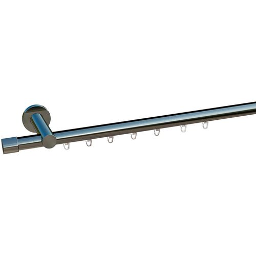 4068585002969 - Gardinenstange INDEKO Bern Gardinenstangen Gr L 420 cm 1 St 3 läufig weiß (weiß chromfarben) Gardinenstangen nach Maß Innenlauf Komplett-Set inkl Gleitern und Montagematerial