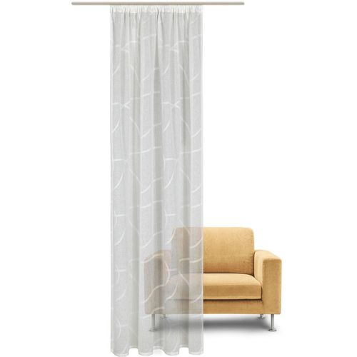 4007863632993 - Gardine Rika Gr 1 weiß (sanftes weiß) Gardinen 245cm Kräuselband 140cm Polyester Fertigschal Scherli wirrwarr - nature line B140cm H245cm