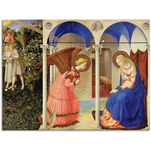 4055327091077 - Wandbild ARTLAND Verkündigung an Maria Bilder Gr B H 60 cm x 45 cm Leinwandbild Religion 1 St bunt Bild Poster Bilder als Leinwandbild Wandaufkleber oder in versch Größen