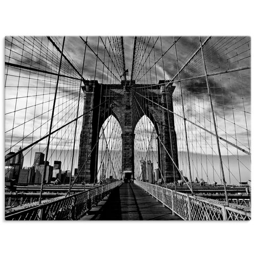 4062144489314 - Wandbild ARTLAND Brooklyn Bridge - schwarz weiss Bilder Gr B H 80 cm x 60 cm Leinwandbild Brücken Querformat 1 St schwarz Bild Poster Bilder als Alubild Leinwandbild Wandaufkleber oder in versch Größen 4062144489314 - Wandbild ARTLAND Brooklyn Bridge - schwarz weiss Bilder Gr B H 80 cm x 60 cm Leinwandbild Brücken Querformat 1 St schwarz Bild Poster Bilder als Alubild Leinwandbild Wandaufkleber oder in versch Größen