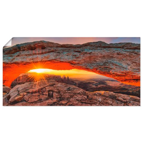 4059745929004 - Wandbild ARTLAND Iconic Mesa Arch Bilder Gr B H 150 cm x 75 cm Poster Felsen Querformat 1 St rot Bild Leinwandbild Kunstdrucke Bilder als Alubild Leinwandbild Wandaufkleber oder Poster in versch Größen