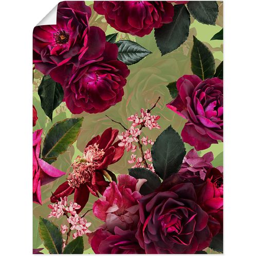4062144649022 - Wandbild ARTLAND Dunkle Rosen auf Grün Bilder Gr B H 60 cm x 80 cm Poster Blumenbilder Hochformat 1 St pink Kunstdrucke als Alubild Leinwandbild Wandaufkleber oder Poster in versch Größen 4062144649022 - Wandbild ARTLAND Dunkle Rosen auf Grün Bilder Gr B H 60 cm x 80 cm Poster Blumenbilder Hochformat 1 St pink Kunstdrucke als Alubild Leinwandbild Wandaufkleber oder Poster in versch Größen