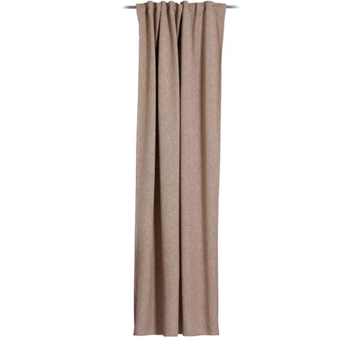 4021626043758 - Vorhang GÖZZE Gigolo - Schlaufenschal mit Multifunktionsband Gr 1 grau (taupe) B140cm H245cm Polyester Gardinen HxB 245x140 Blackout Vorhang
