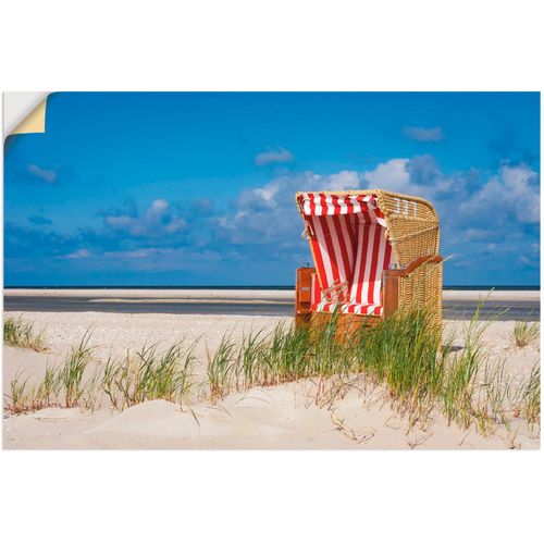 4059745284554 - Wandbild ARTLAND Strandkorb 337 Bilder Gr B H 60 cm x 40 cm Wandaufkleber - Vinyl Strand 1 St bunt Kunstdrucke Bilder als Alubild Leinwandbild Wandaufkleber oder Poster in versch Größen