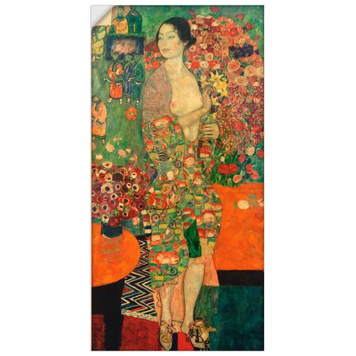 4062144428382 - Wandbild ARTLAND Die Tänzerin Bilder Gr B H 30 cm x 60 cm Wandaufkleber - Vinyl Frau Hochformat 1 St rot Bild Leinwandbild Kunstdrucke Bilder als Leinwandbild Wandaufkleber oder Poster in versch Größen