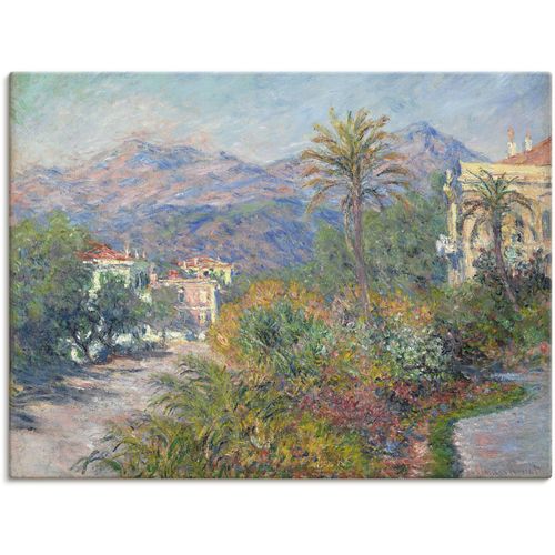 4055327113182 - Wandbild ARTLAND Strada Romana in Bordighera 1884 Bilder Gr B H 60 cm x 45 cm Leinwandbild Europa 1 St blau Bild Poster Bilder als Leinwandbild Wandaufkleber oder in versch Größen