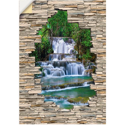 4062144713563 - Wandbild ARTLAND Tiefen Wald Wasserfall Stein Mauer Blick Bilder Gr B H 90 cm x 130 cm Wandaufkleber - Vinyl Wasserfallbilder Hochformat 1 St grün Kunstdrucke als Alubild Leinwandbild Wandaufkleber oder Poster in versch Größen 4062144713563 - Wandbild ARTLAND Tiefen Wald Wasserfall Stein Mauer Blick Bilder Gr B H 90 cm x 130 cm Wandaufkleber - Vinyl Wasserfallbilder Hochformat 1 St grün Kunstdrucke als Alubild Leinwandbild Wandaufkleber oder Poster in versch Größen