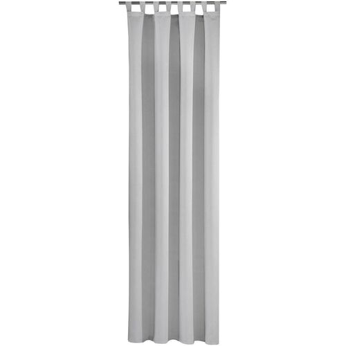 4007863648154 - Vorhang Toni Gardinen Gr 235 cm Schlaufen 140 cm grau Schlaufen Gardine HxB 235x140 Schlaufenschal mit Uniband verdunkelnd