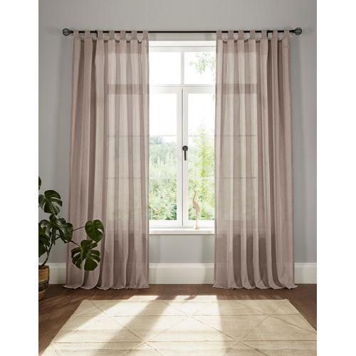 4004567290368 - Vorhang ELBGESTOEBER Elbsegel 1 Gardinen Gr 145 cm Schlaufen 142 cm braun Schlaufen Gardine transparent basic monochrom bis 295 cm Länge