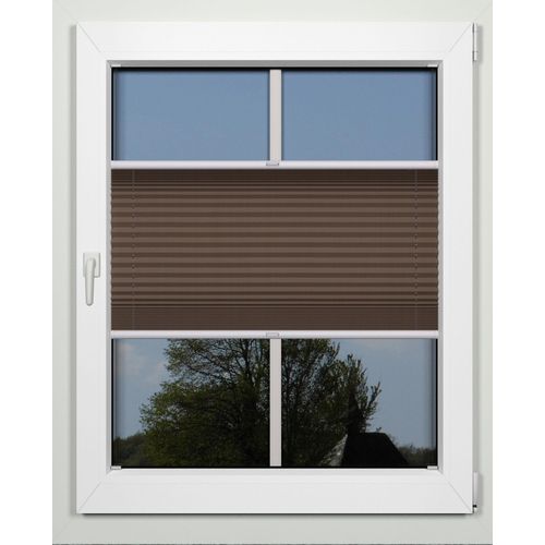 4042627373224 - Plissee INDEKO simple Plissees Gr 170 cm zweiseitig verschiebbar 63 cm braun (espresso weiß) Sonnenschutz-Plissees nach Maß 4042627373224 - Plissee INDEKO simple Plissees Gr 170 cm zweiseitig verschiebbar 63 cm braun (espresso weiß) Sonnenschutz-Plissees nach Maß