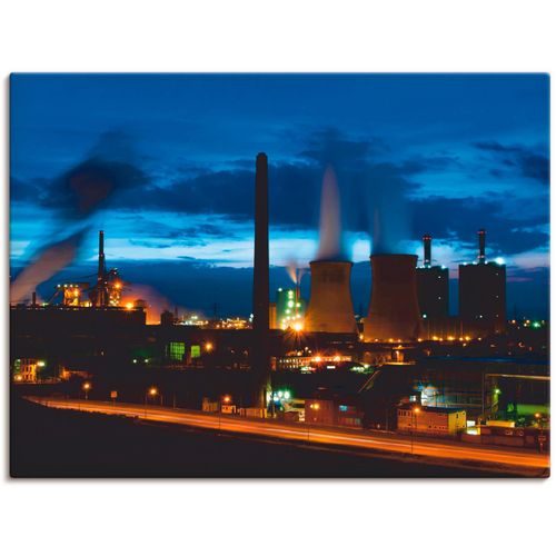 4055327264563 - Wandbild ARTLAND Duisburg- Dehoga blaue Stunde Bilder Gr B H 40 cm x 30 cm Leinwandbild Deutschland 1 St blau Bild Kunstdruck Leinwandbild Kunstdrucke Bilder als Leinwandbild Wandaufkleber oder Poster in versch Größen