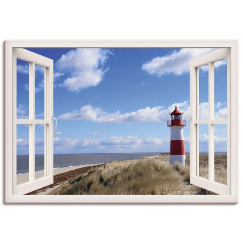 4055327352185 - Wandbild ARTLAND Fensterblick - Leuchtturm Sylt Bilder Gr B H 100 cm x 70 cm Leinwandbild Fensterblick Querformat 1 St weiß Bild Poster Bilder als Leinwandbild Wandaufkleber oder in versch Größen 4055327352185 - Wandbild ARTLAND Fensterblick - Leuchtturm Sylt Bilder Gr B H 100 cm x 70 cm Leinwandbild Fensterblick Querformat 1 St weiß Bild Poster Bilder als Leinwandbild Wandaufkleber oder in versch Größen