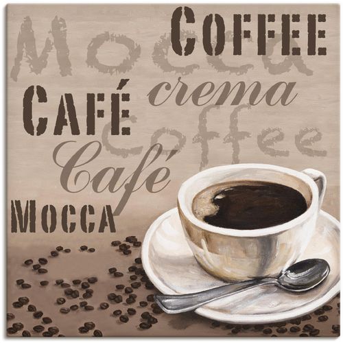 4055327145473 - Wandbild ARTLAND Mocca - Kaffee Bilder Gr B H 50 cm x 50 cm Leinwandbild Getränke 1 St beige (naturfarben) Bild Leinwandbild Kunstdrucke Bilder als Alubild Leinwandbild Wandaufkleber oder Poster in versch Größen