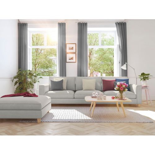 4004567533007 - Vorhang Ammersee Gr 1 grau Gardinen 145cm Multifunktionsband 150cm Baumwolle Leinen Modal Einzelschal mit Multiband B150cm H145cm